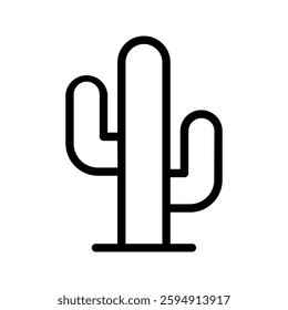 Cactus filled icon color editable on white background