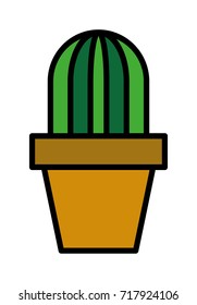 Cactus Filled Line Vector Icon