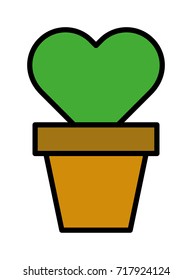 Cactus Filled Line Vector Icon