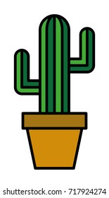 Cactus Filled Line Vector Icon