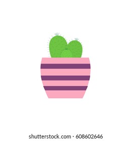 Cactus flat design. Icon for web.