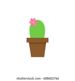 Cactus flat design. Icon for web.