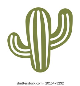 Cactus flat icon isolated vector illustration on white background