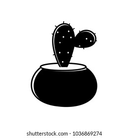 Cactus flat icon Vector illustration on white background