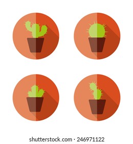 cactus flat icons