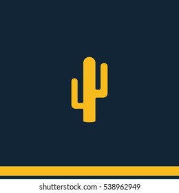 Cactus Flat Vector Icon.