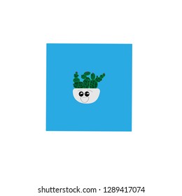 Cactus with flower design. Vector illustration.