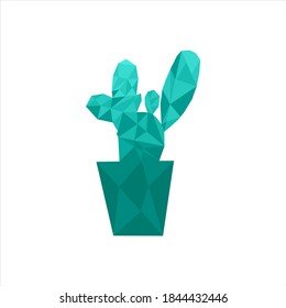Cactus flower Geometric Triangle Logo Icon Design, Cactus flower Triangle
