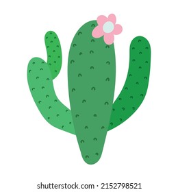 cactus with flower icon isolated