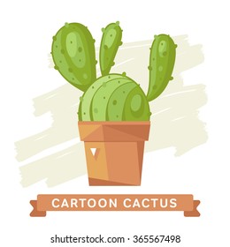 Cactus flower isolated. 