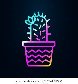 Cactus, flower, plant nolan icon. Simple thin line, outline vector of dia de muertos icons for ui and ux, website or mobile application