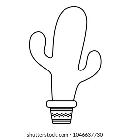 Cactus flower in pot 