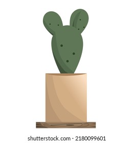 Flor de cactus en la olla