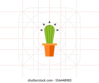 Cactus in flower pot