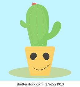 cactus flower skull vector illustration