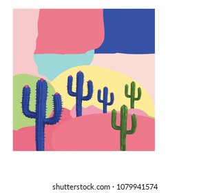 Cactus flower vector