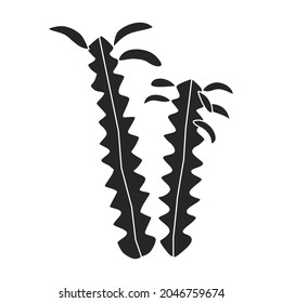 Cactus of flower vector icon.Black vector icon isolated on white background cactus of flower.