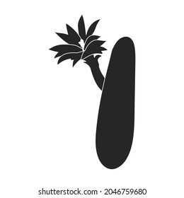 Cactus of flower vector icon.Black vector icon isolated on white background cactus of flower.