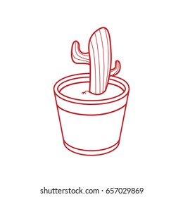 Cactus in a flowerpot 3D