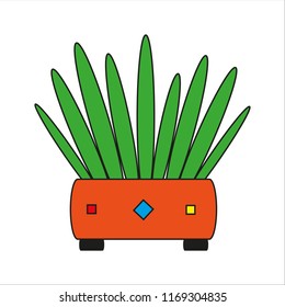 cactus in a flowerpot eps 10