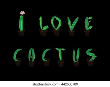 Cactus font. I love cactus