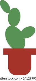 Cactus geometric illustration isolated on background