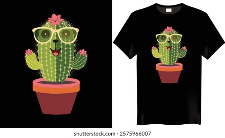 Cactus Graphic T-Shirts Design-Trendy T-shirt Design
