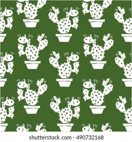 cactus green white