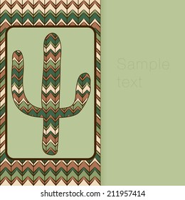 cactus greeting card. Use as backdrop, greeting card