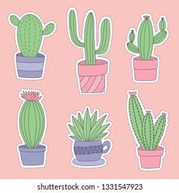 Cactus Hand drawn Collection. 