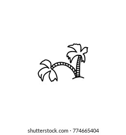 Cactus hand drawn icon isolated on white background