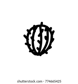 Cactus hand drawn icon isolated on white background