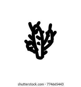 Cactus hand drawn icon isolated on white background