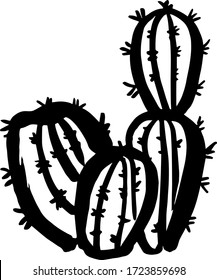 Cactus. Hand drawn illustration. Isolated element for design.