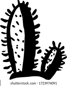Cactus. Hand drawn illustration. Isolated element for design.