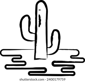 Cactus hand drawn vector illustration