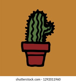 cactus. Hand-drawn vector illustration.