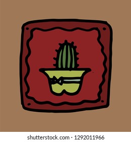 cactus. Hand-drawn vector illustration.