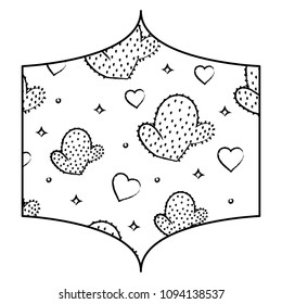 cactus and hearts pattern