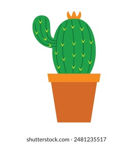Cactus Home Plant Icon Illustrations set includes versatile and chic cactus designs, perfect for home decor and botanical themes.