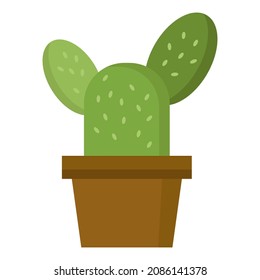 cactus house plant flat clipart vector illustration