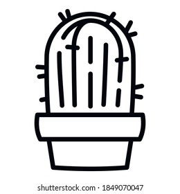 Cactus houseplant icon. Outline cactus houseplant vector icon for web design isolated on white background