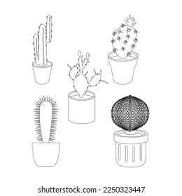 cactus houseplant icon vector illustration design