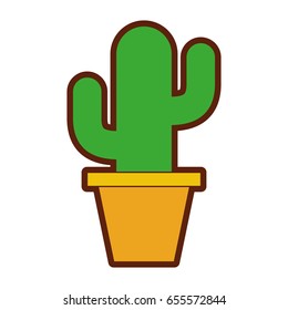 cactus houseplant isolated icon
