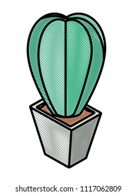 cactus houseplant isometric icon