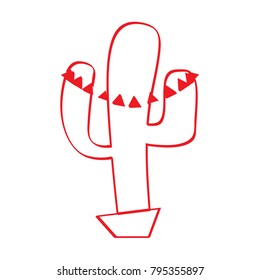 Cactus icon, Cinco de mayo, Vector illustration