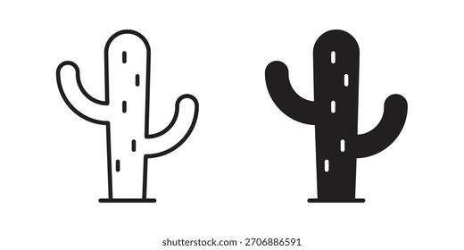 Coleção de ícones do Cactus. ícones simples modernos para a Web