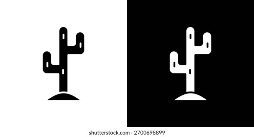 Concepto de diseño de iconos de cactus. iconos planos de Vector