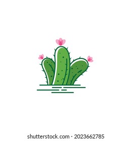 Cactus Icono plantilla de diseño ilustración vectorial