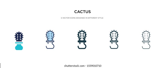 cactus icon in different style vector illustration. two colored and black cactus vector icons designed in filled, outline, line and stroke style can be used for web, mobile, ui